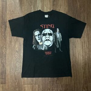 Vtg 90s WCW STING T-Shirt World Championship Wrestling Tee Sz L RARE